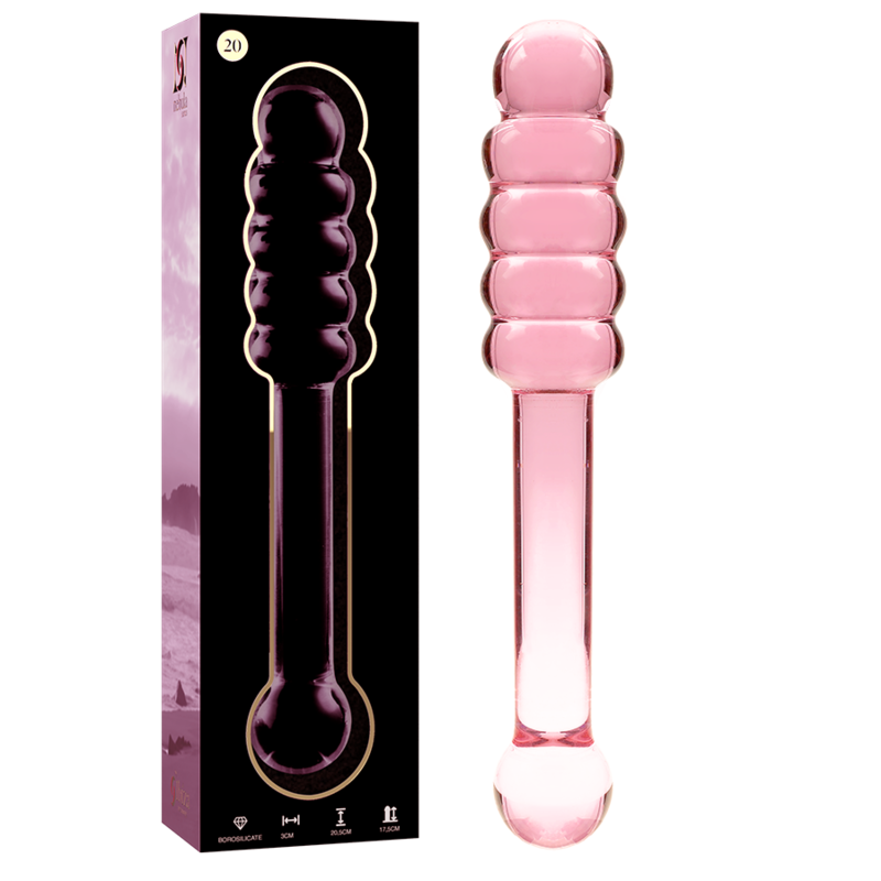 Dildo, Nebula Series By Ibiza - Model 20, Sticla Borosilicata, Transparent 20.5 CM x 3 CM